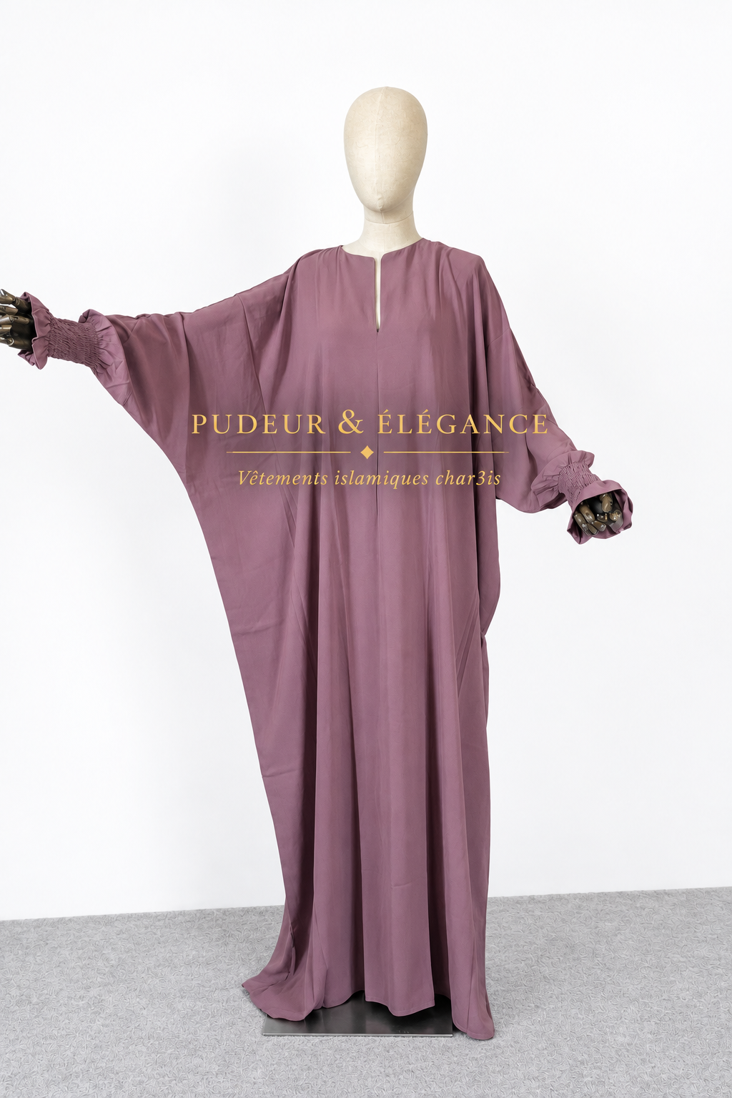 Abaya Mauve Complète