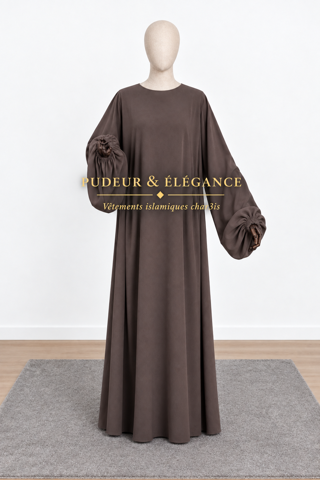 Abaya Taupe Manches