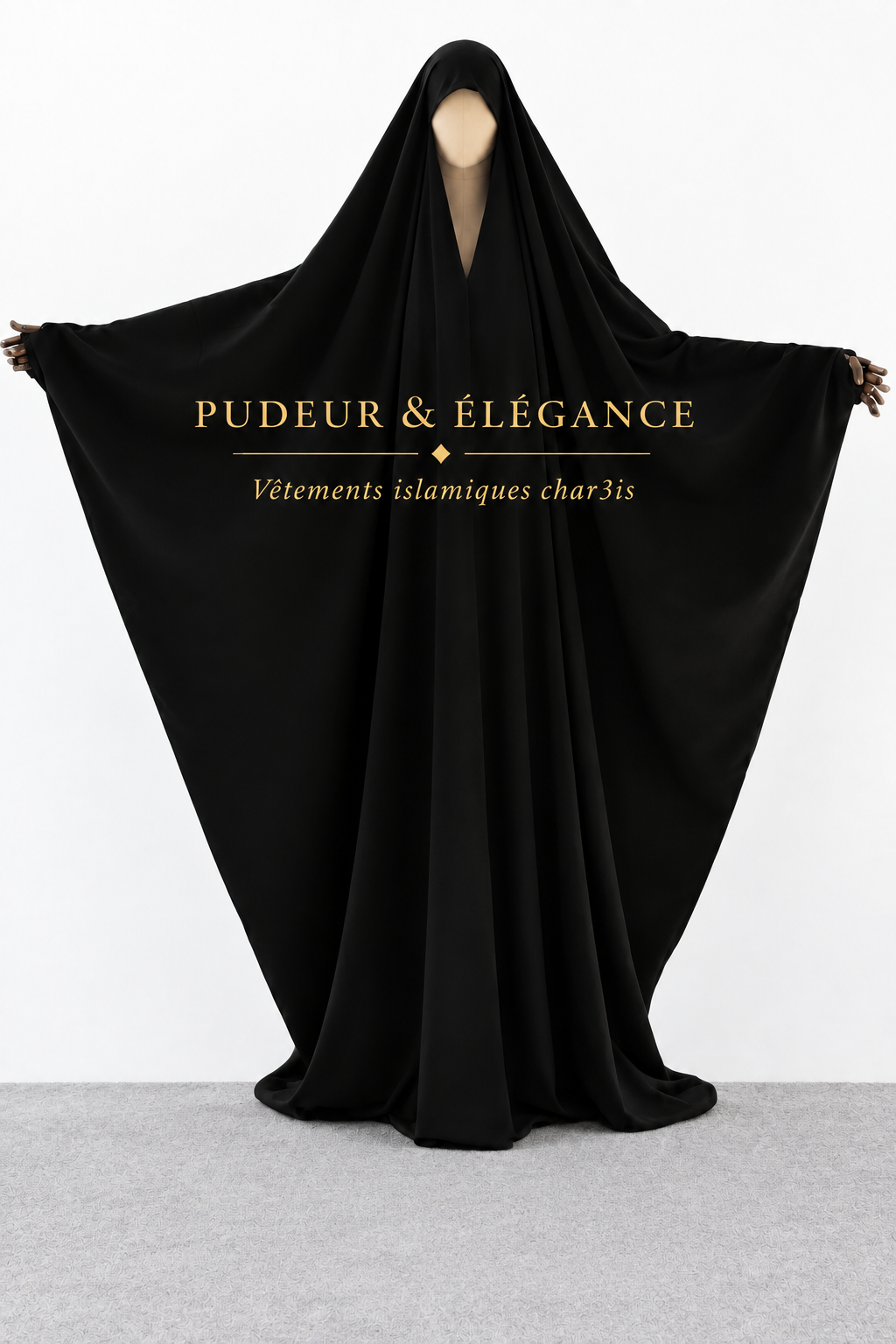 Jilbab Noir Cape