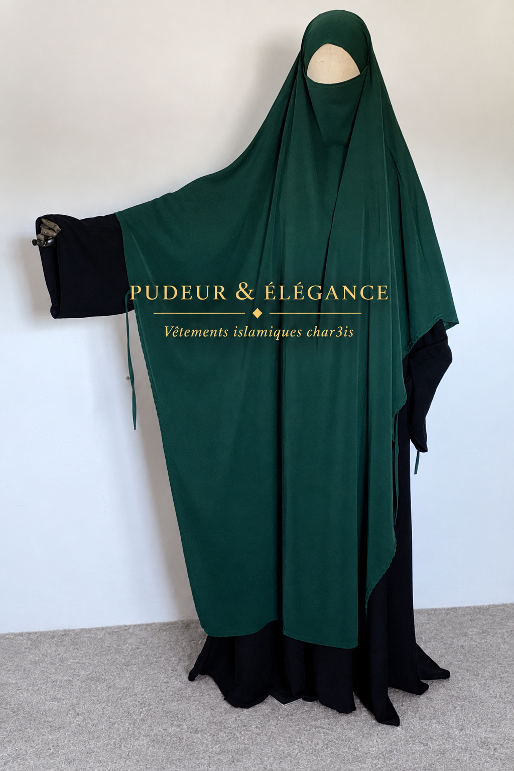 Khimar Vert Face
