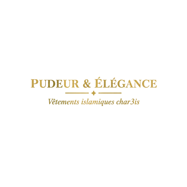 Logo Pudeur & Élégance tout en or classique